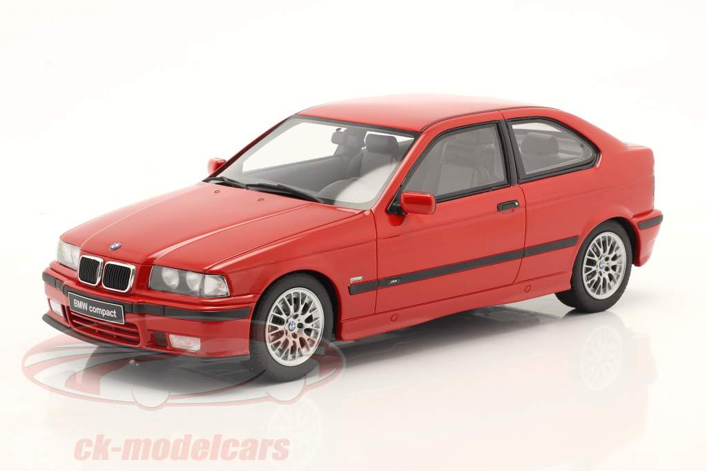 BMW E36 Compact 318i Byggeår 1998 Rød 1:18 OttOmobile