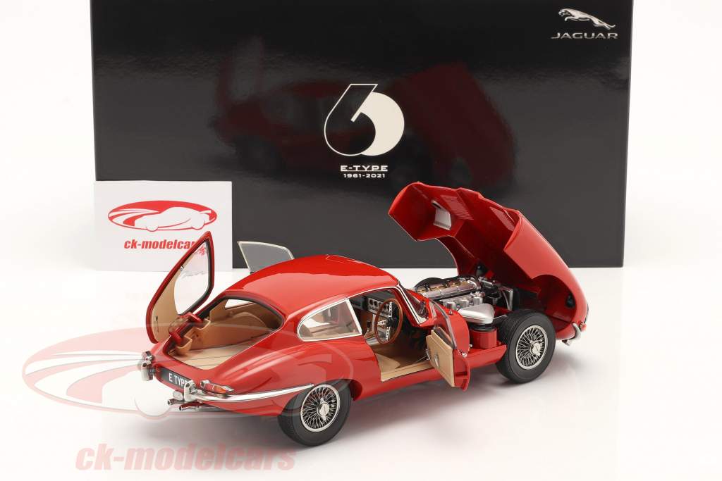 Jaguar E-Type Coupe Año de construcción 1961 rojo 1:18 Kyosho