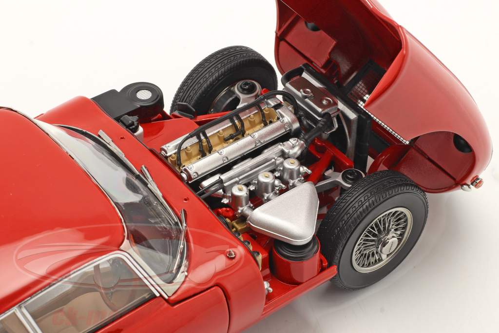 Jaguar E-Type Coupe RHD Bouwjaar 1961 rood 1:18 Kyosho