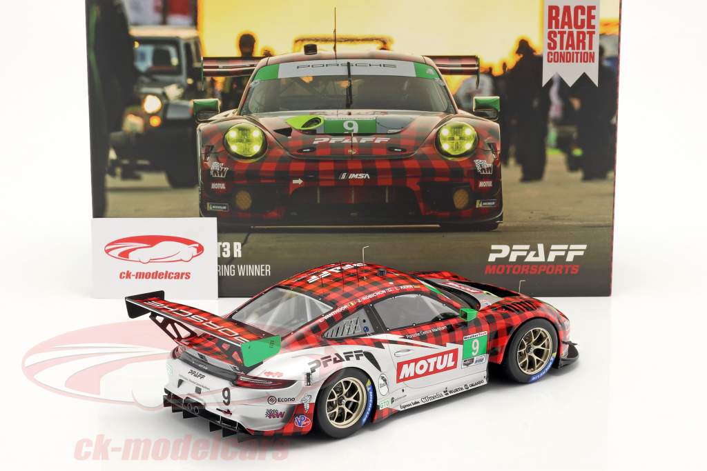 Porsche 911 GT3 R #9 Class Winner 12h Sebring 2021 Pfaff Motorsport 1:18 Spark