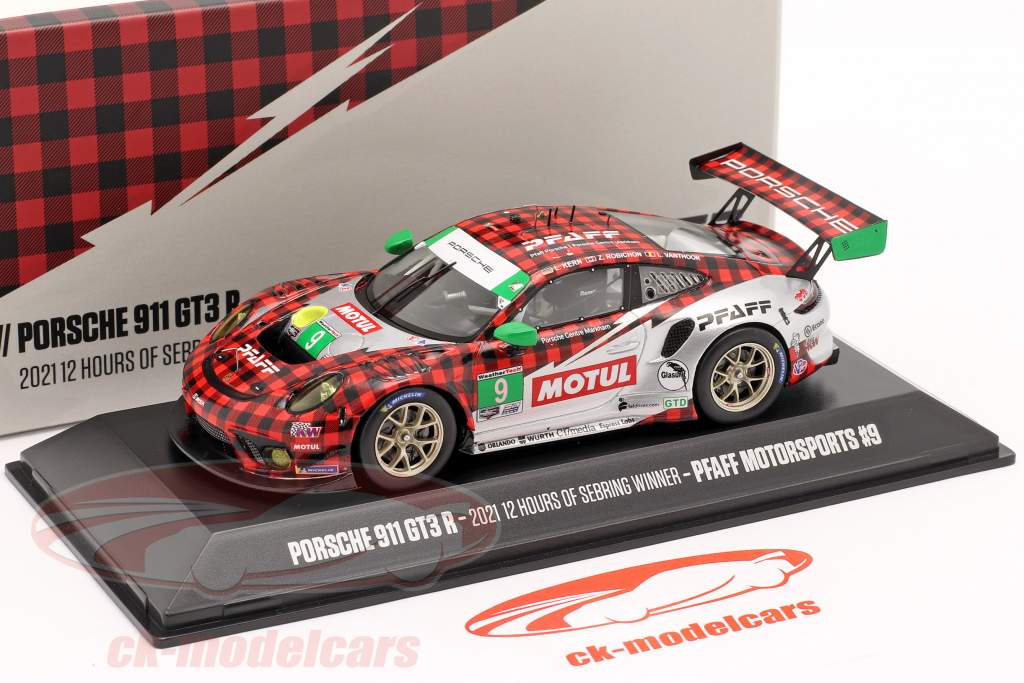 Porsche 911 GT3 R #9 Klas Winnaar 12h Sebring 2021 Pfaff Motorsport 1:43 Spark