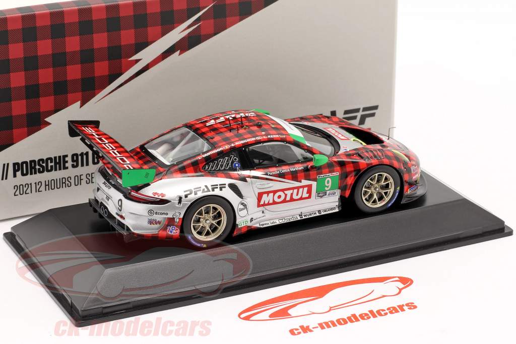 Porsche 911 GT3 R #9 klasse Vinder 12h Sebring 2021 Pfaff Motorsport 1:43 Spark