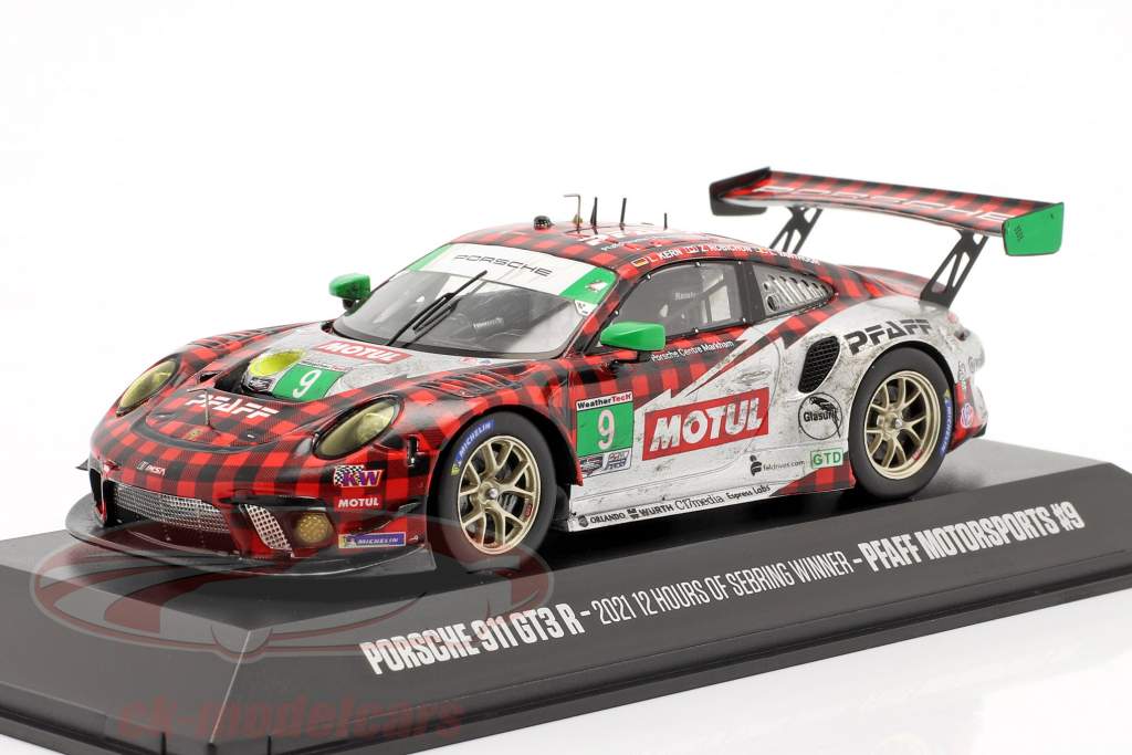 Porsche 911 GT3 R Dirty Version #9 Класс Победитель 12h Sebring 2021 Pfaff Motorsport 1:43 Spark