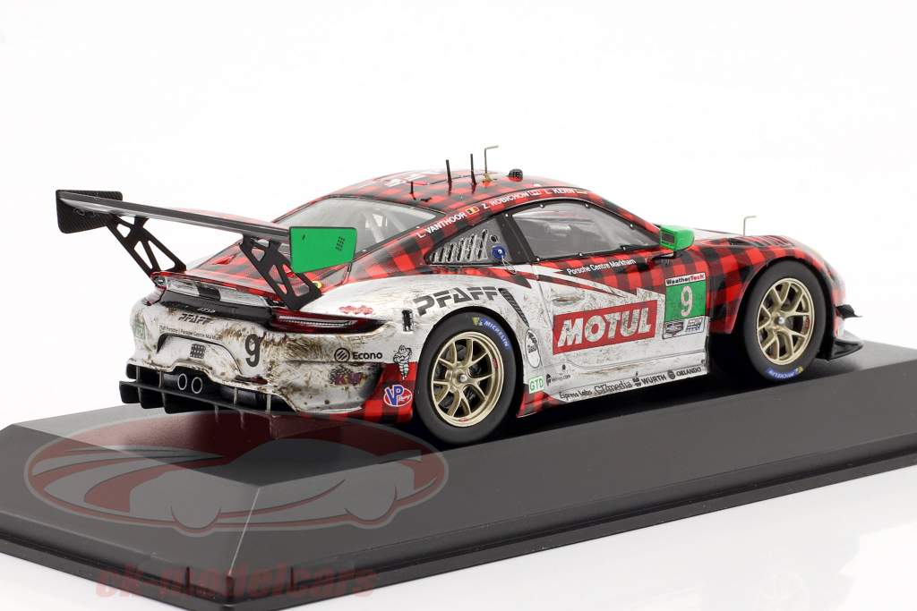 Porsche 911 GT3 R Dirty Version #9 Clase Ganador 12h Sebring 2021 Pfaff Motorsport 1:43 Spark
