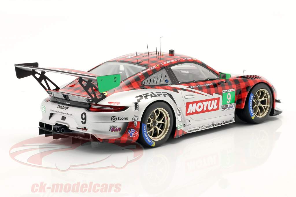 Porsche 911 GT3 R #9 Classer Gagnant 12h Sebring 2021 Pfaff Motorsport 1:18 Spark