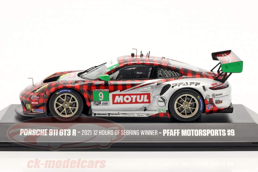 Porsche 911 GT3 R #9 Classe Vencedora 12h Sebring 2021 Pfaff Motorsport 1:43 Spark