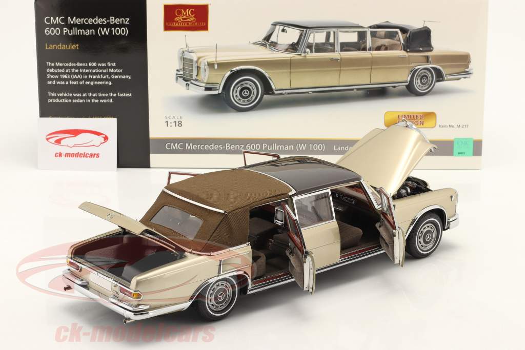 Mercedes-Benz 600 Pullman Landaulet (W100) 1965-81 beige / Brun 1:18 CMC