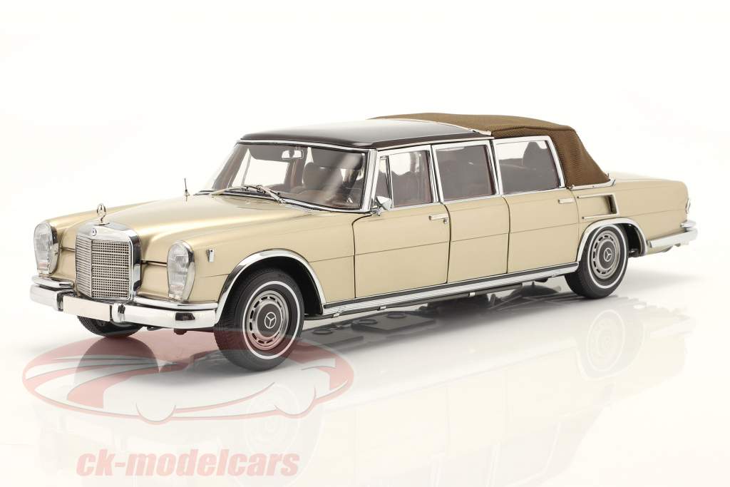 Mercedes-Benz 600 Pullman Landaulet (W100) 1965-81 beige / brun 1:18 CMC