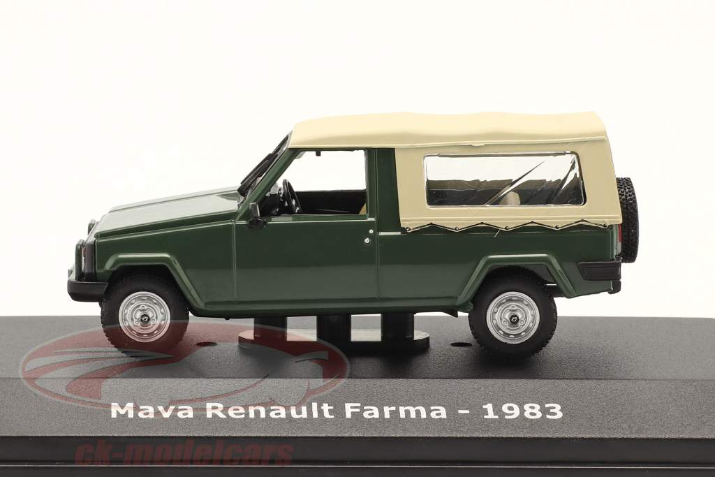 Mava Renault Farma 建設年 1983 濃い緑色 / ベージュ 1:43 Hachette