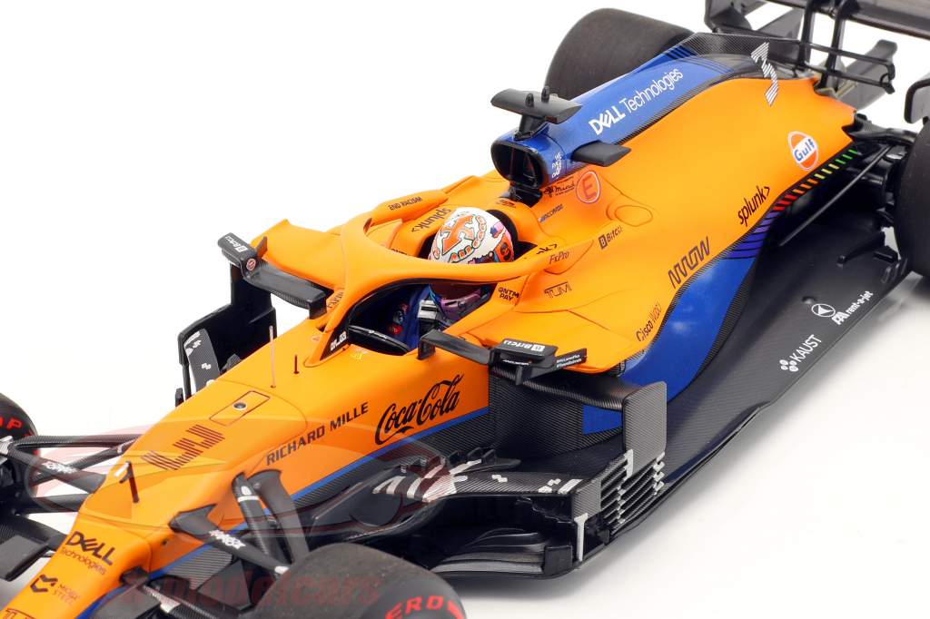 Daniel Ricciardo McLaren MCL35M #3 7mo Baréin GP fórmula 1 2021 1:18 Minichamps