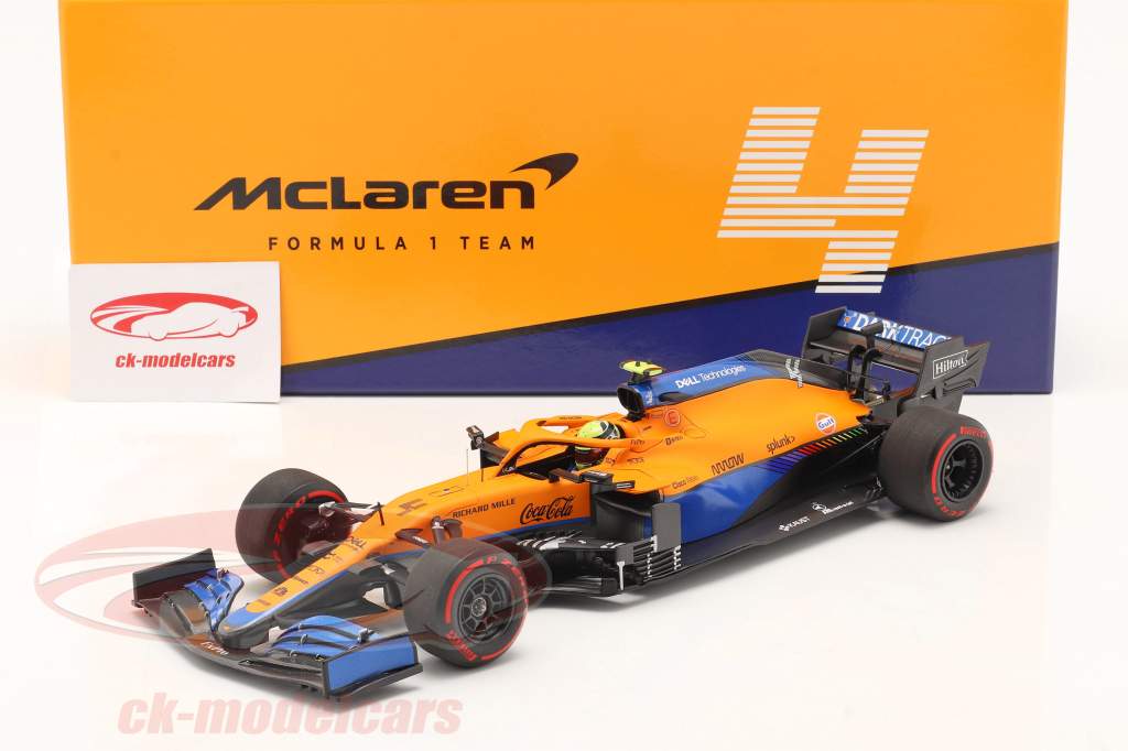 Lando Norris McLaren MCL35M #4 4e Bahrein GP formule 1 2021 1:18 Minichamps