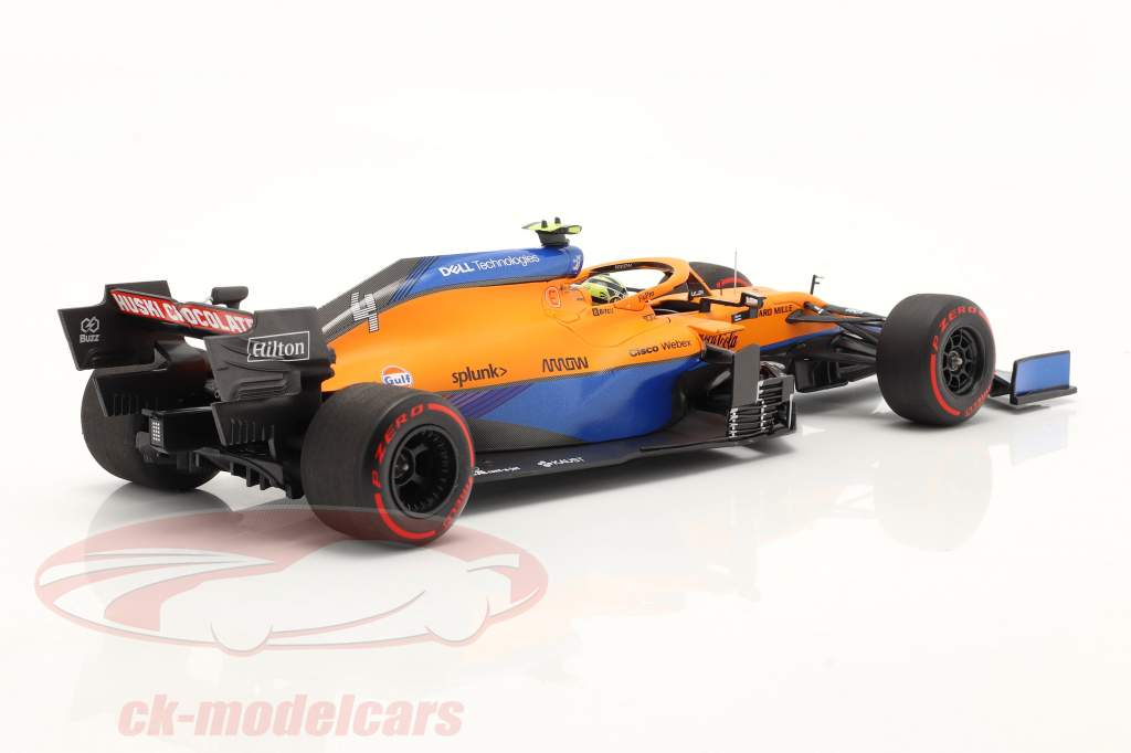 Lando Norris McLaren MCL35M #4 4 Bahrain GP formel 1 2021 1:18 Minichamps