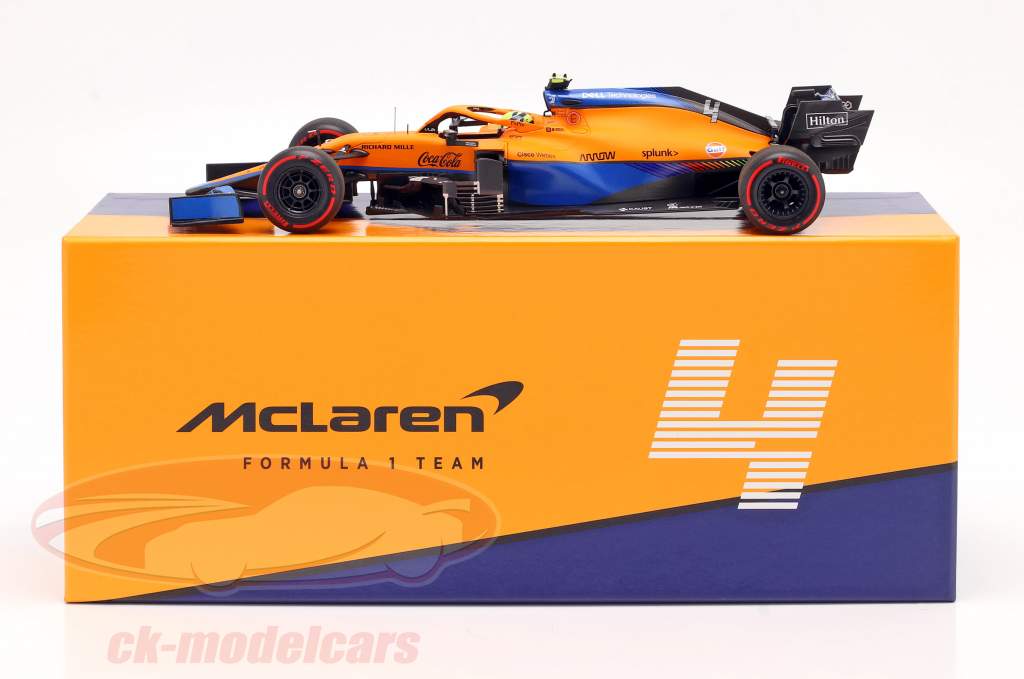 Lando Norris McLaren MCL35M #4 4-й Бахрейн GP формула 1 2021 1:18 Minichamps