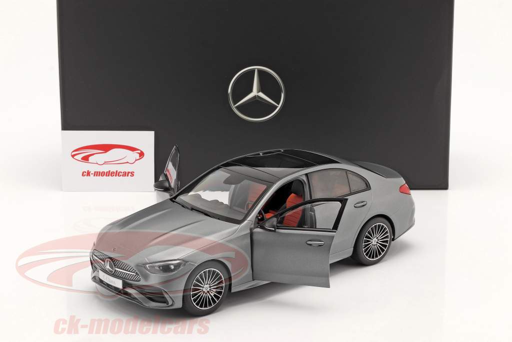 Mercedes-Benz classe C (W206) Ano de construção 2021 selenita cinza 1:18 NZG