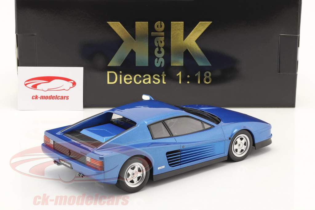 Ferrari Testarossa Monospecchio Año de construcción 1984 azul metálico 1:18 KK-Scale