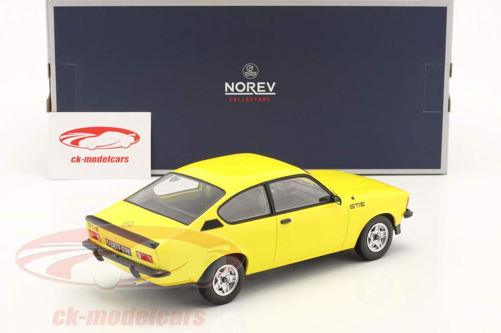 Opel Kadett C GT/E bouwjaar 1977 geel 1:18 Norev