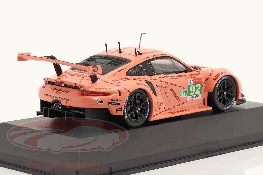 Porsche 911 RSR #92 优胜者 LMGTE-Pro 班级 Pink Pig 24h 勒芒 2018 1:43 伊索