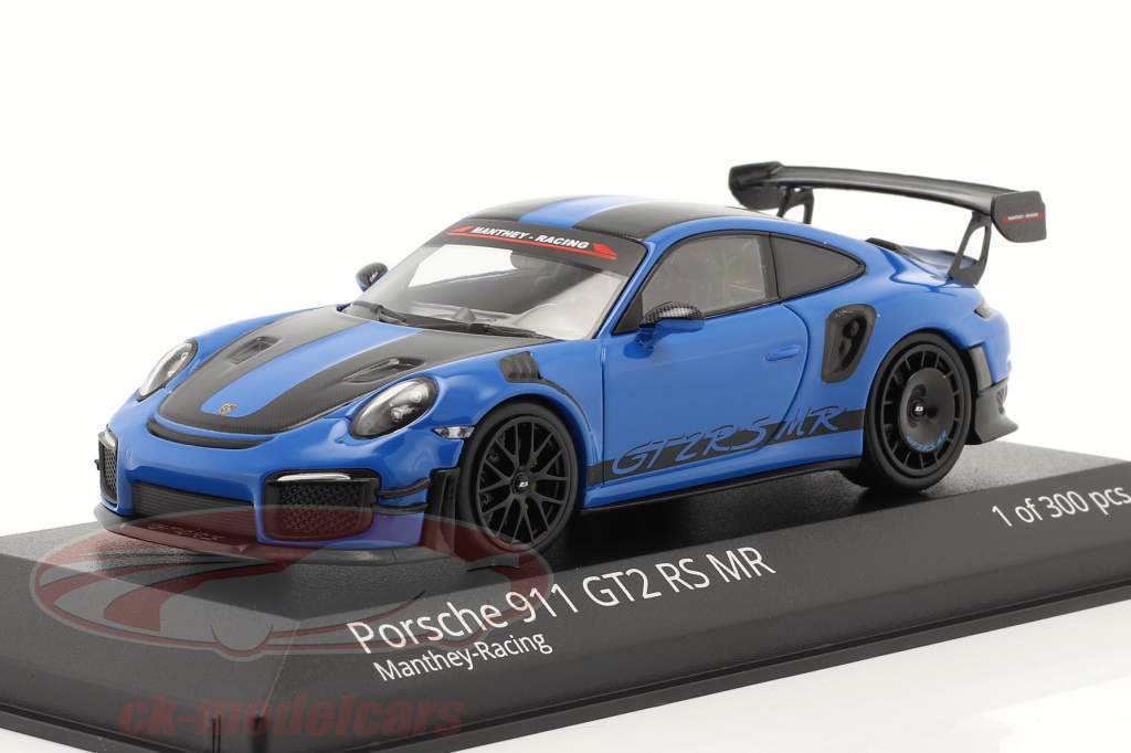 Porsche 911 (991 II) GT2 RS MR Manthey Racing blauw 1:43 Minichamps