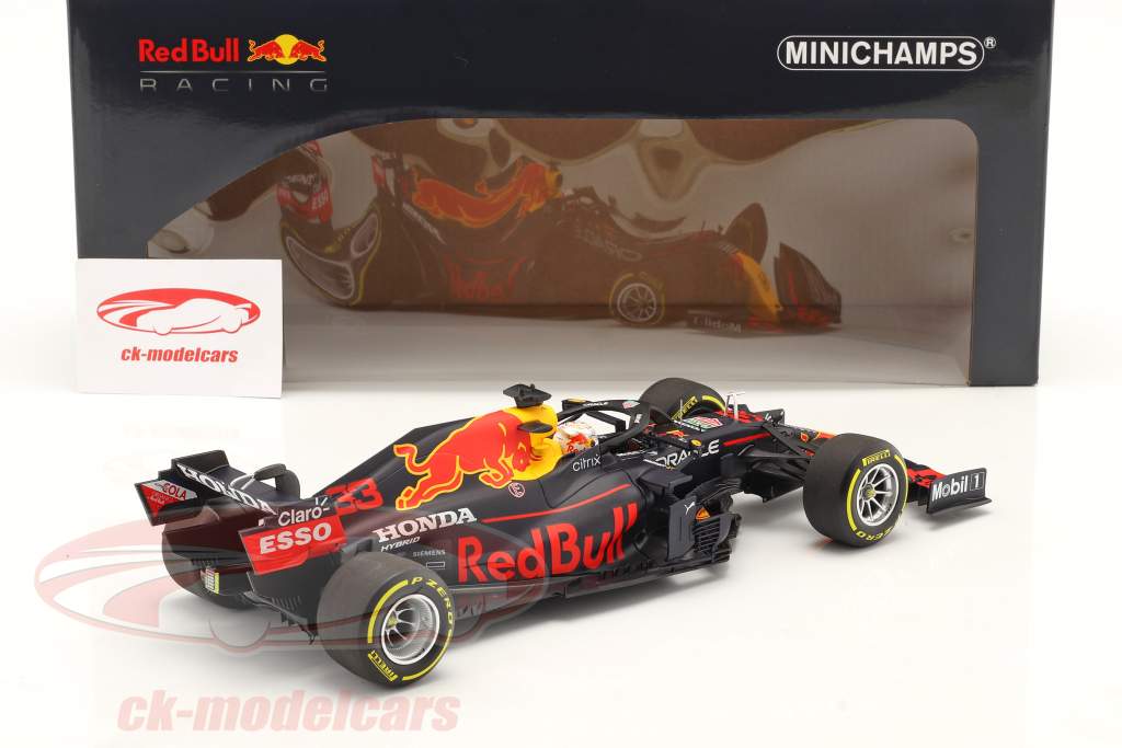 Max Verstappen Red Bull RB16B #33 formel 1 Verdensmester 2021 1:18 Minichamps