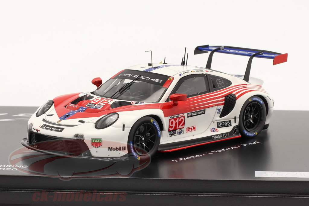 2-Car ensemble Porsche 911 RSR #911 & #912 12h Sebring 2020 1:43 Spark
