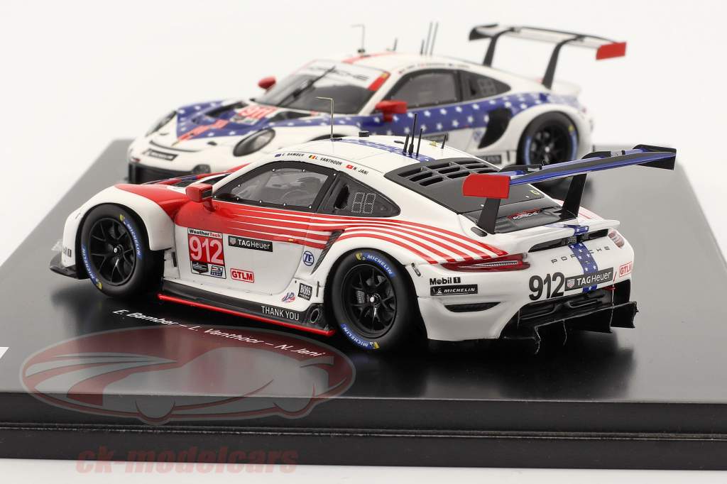 2-Car set Porsche 911 RSR #911 & #912 12h Sebring 2020 1:43 Spark
