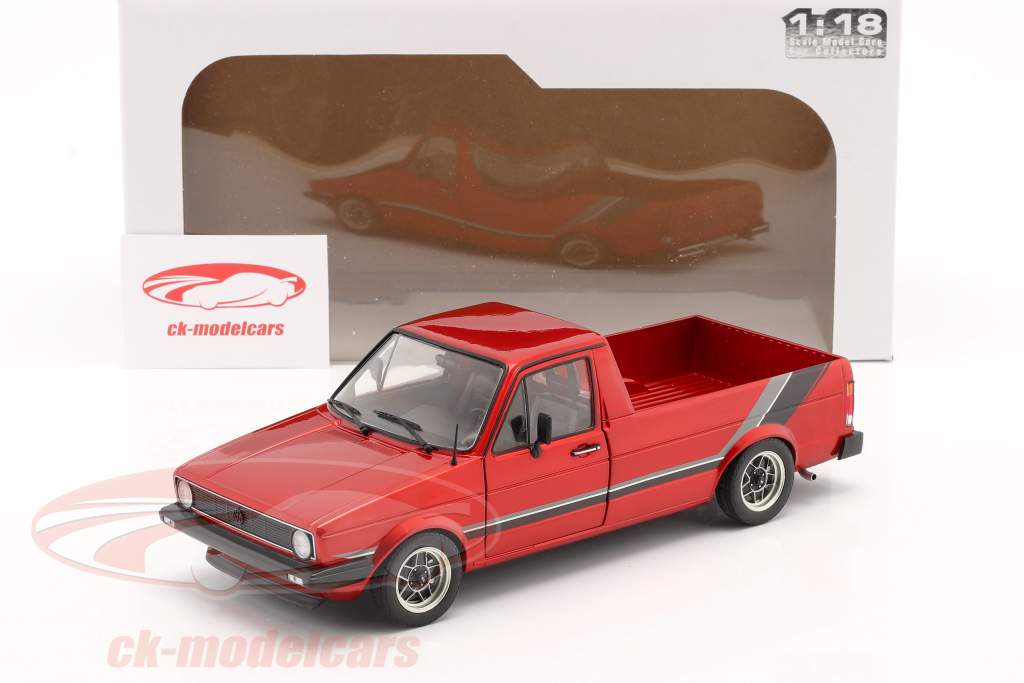 Volkswagen VW Caddy MK1 建设年份 1982 红色的 金属的 1:18 Solido
