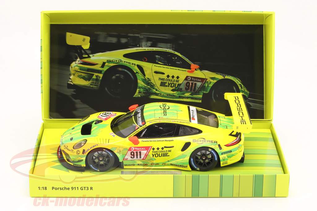 Porsche 911 GT3 R #911 2nd 24h Nürburgring 2019 Manthey Grello 1:18 Minichamps