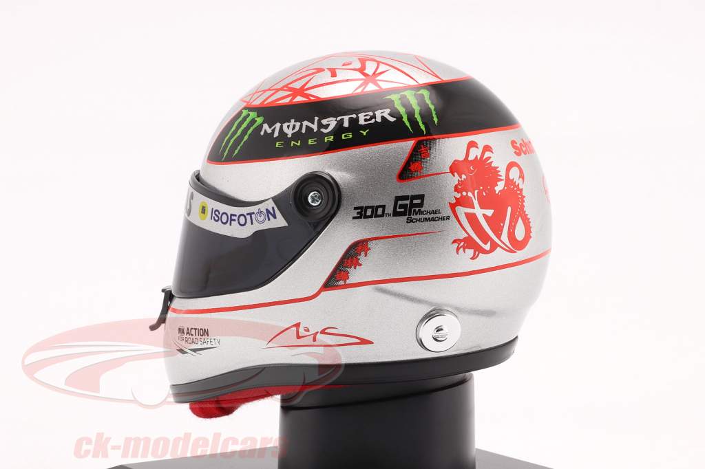 Michael Schumacher Mercedes AMG Petronas 300º F1 GP Spa 2012 capacete 1:4 Schuberth