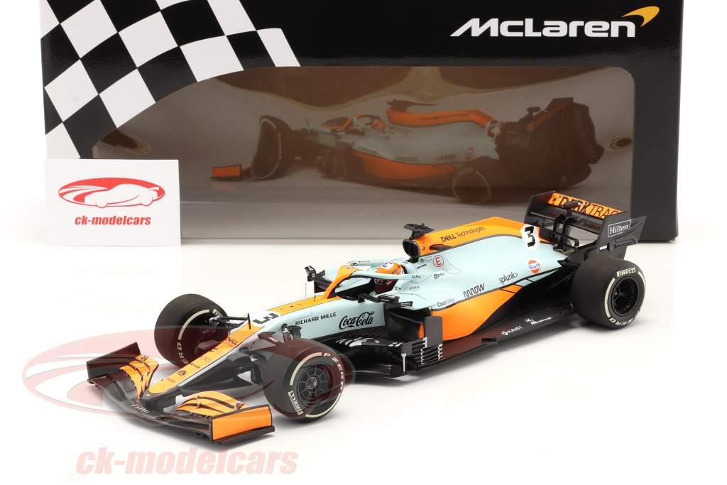 Daniel Ricciardo McLaren MCL35M #3 Monaco GP Formel 1 2021 1:18 Minichamps