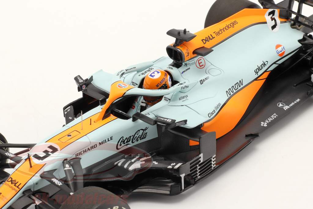Daniel Ricciardo McLaren MCL35M #3 Mônaco GP Fórmula 1 2021 1:18 Minichamps