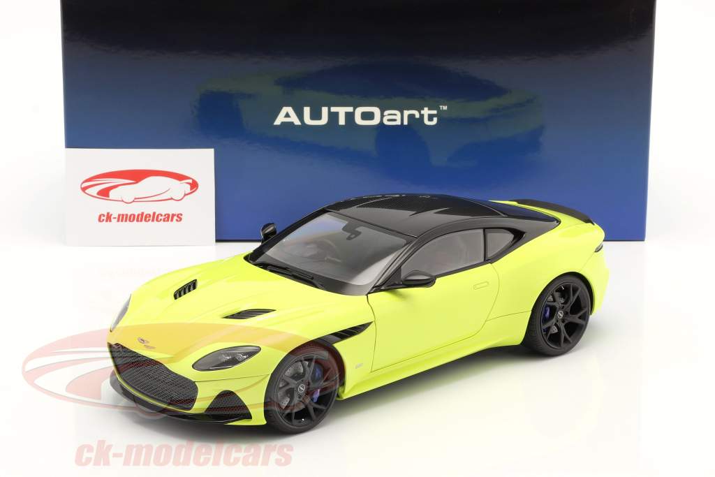 Aston Martin DBS Superleggera Ano de construção 2019 verde limão 1:18 AUTOart