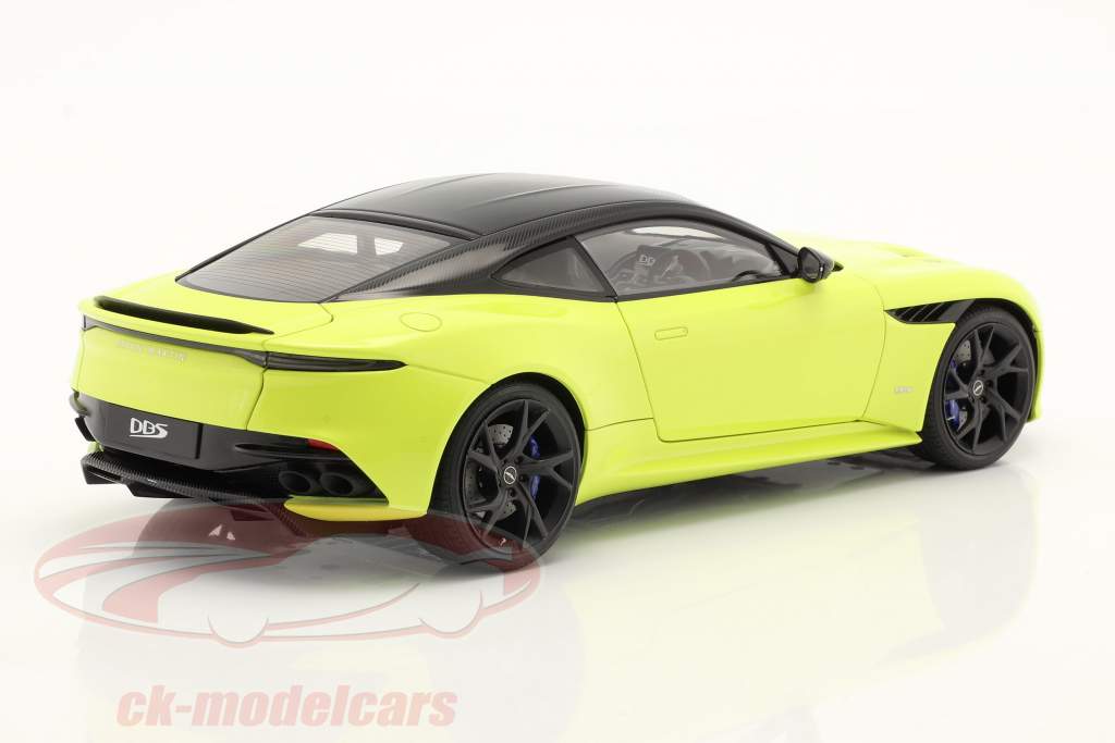 Aston Martin DBS Superleggera Année de construction 2019 vert citron 1:18 AUTOart