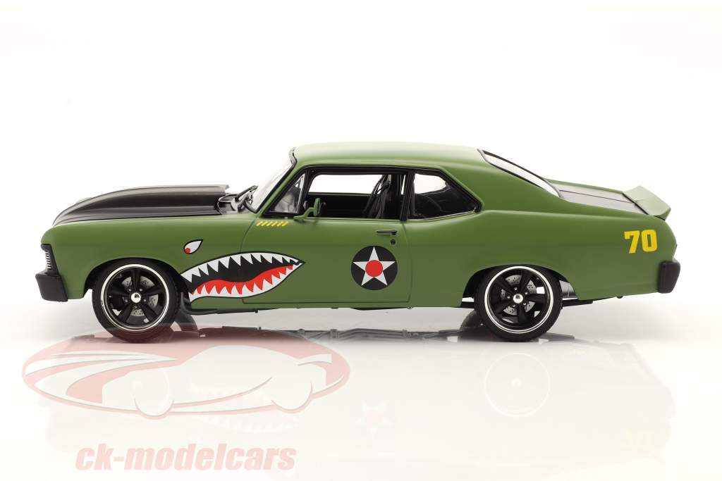 Chevrolet Nova Warhawk Street Fighter 1970 Verde Modellino 1:18