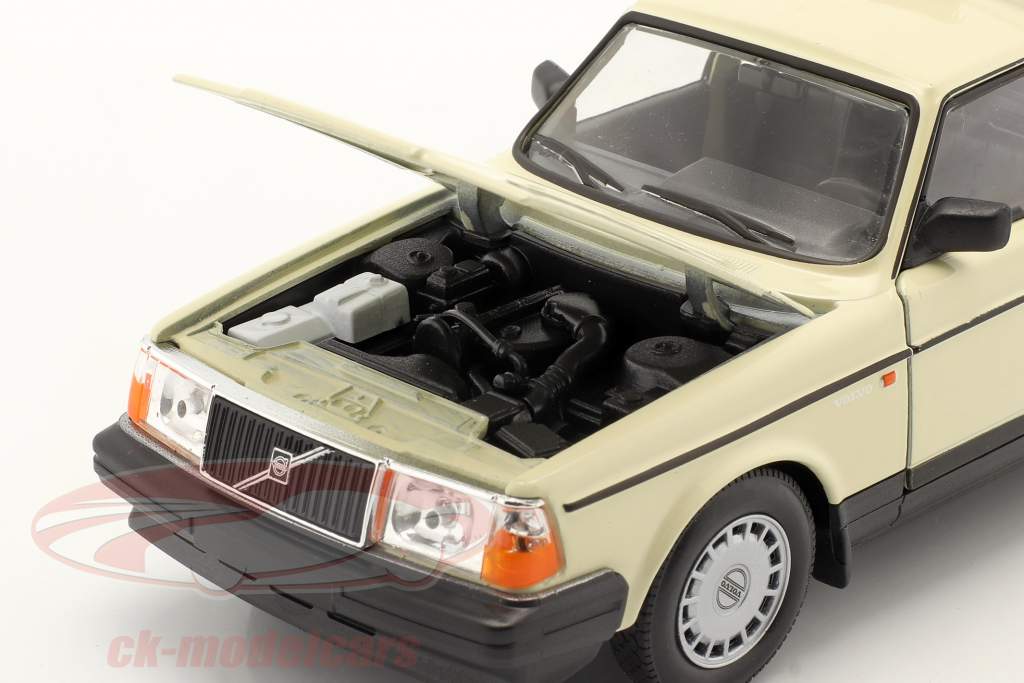 Volvo 240 GL taxi Germany year 1986 cream yellow 1:24 Welly