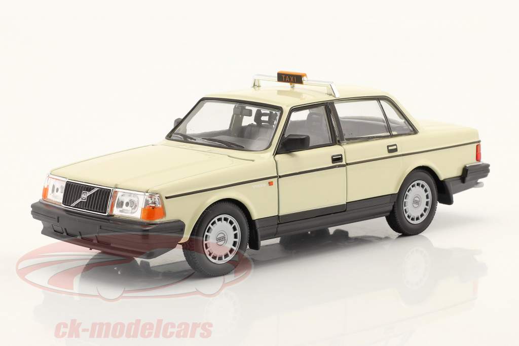 Volvo 240 GL 出租车 德国 建设年份 1986 奶油 黄色的 1:24 Welly