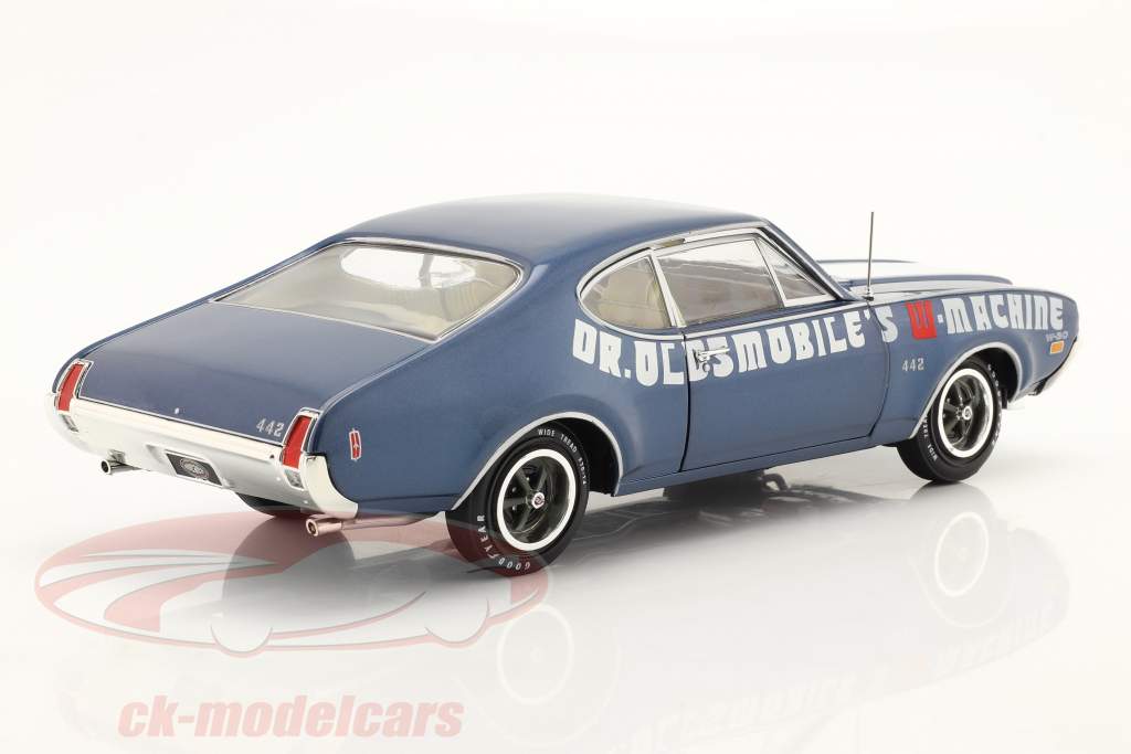Oldsmobile 442 W-30 Année de construction 1969 trophée bleu 1:18 AutoWorld