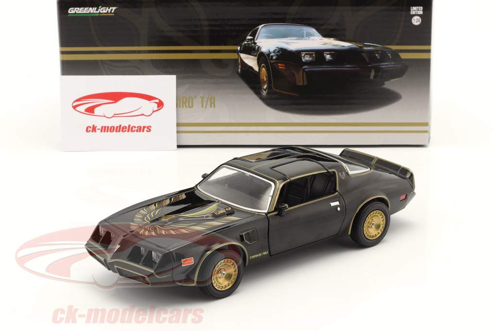 Pontiac Firebird TransAm Turbo 4.9 l year 1980 black / gold 1:24 Greenlight