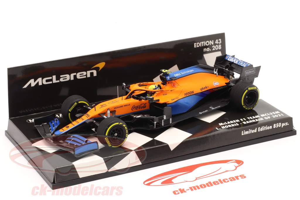Lando Norris McLaren MCL35M #4 4ème Bahreïn GP formule 1 2021 1:43 Minichamps