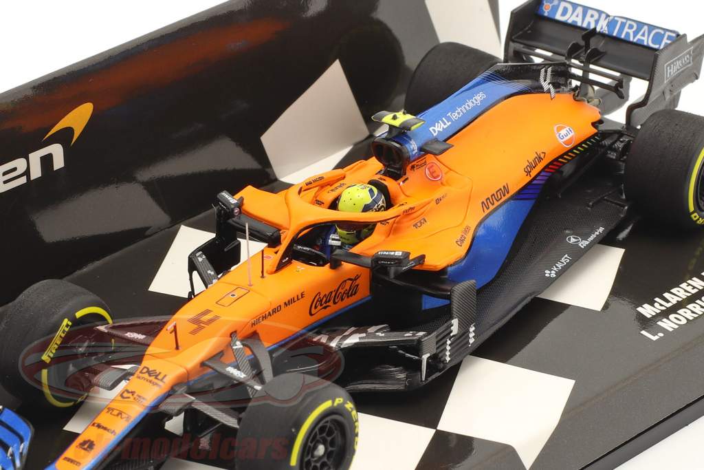 Lando Norris McLaren MCL35M #4 4 Bahrain GP formel 1 2021 1:43 Minichamps