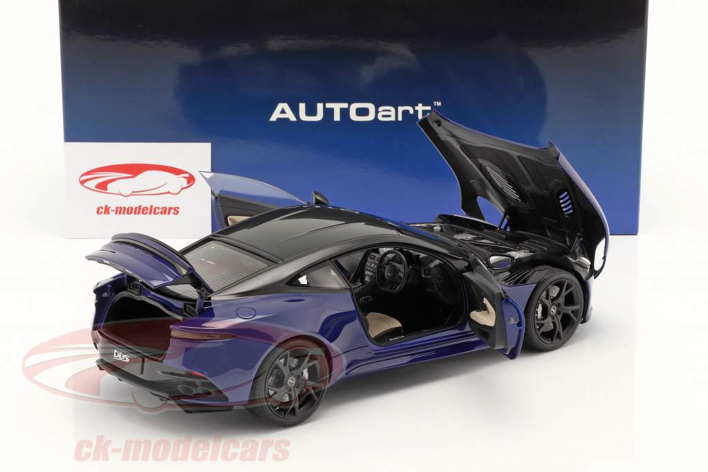 Aston Martin DBS Superleggera year 2019 blue 1:18 AUTOart
