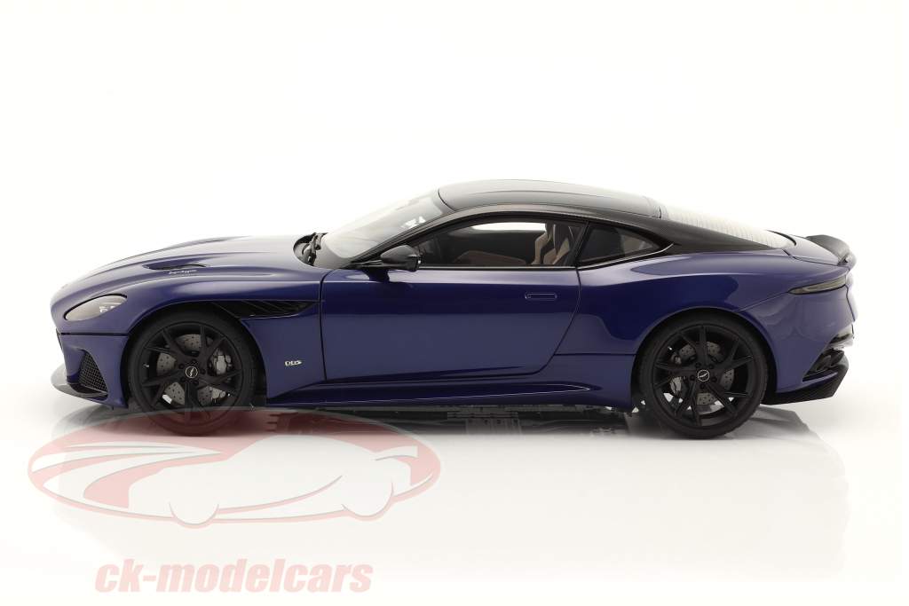 Aston Martin DBS Superleggera Année de construction 2019 bleu 1:18 AUTOart