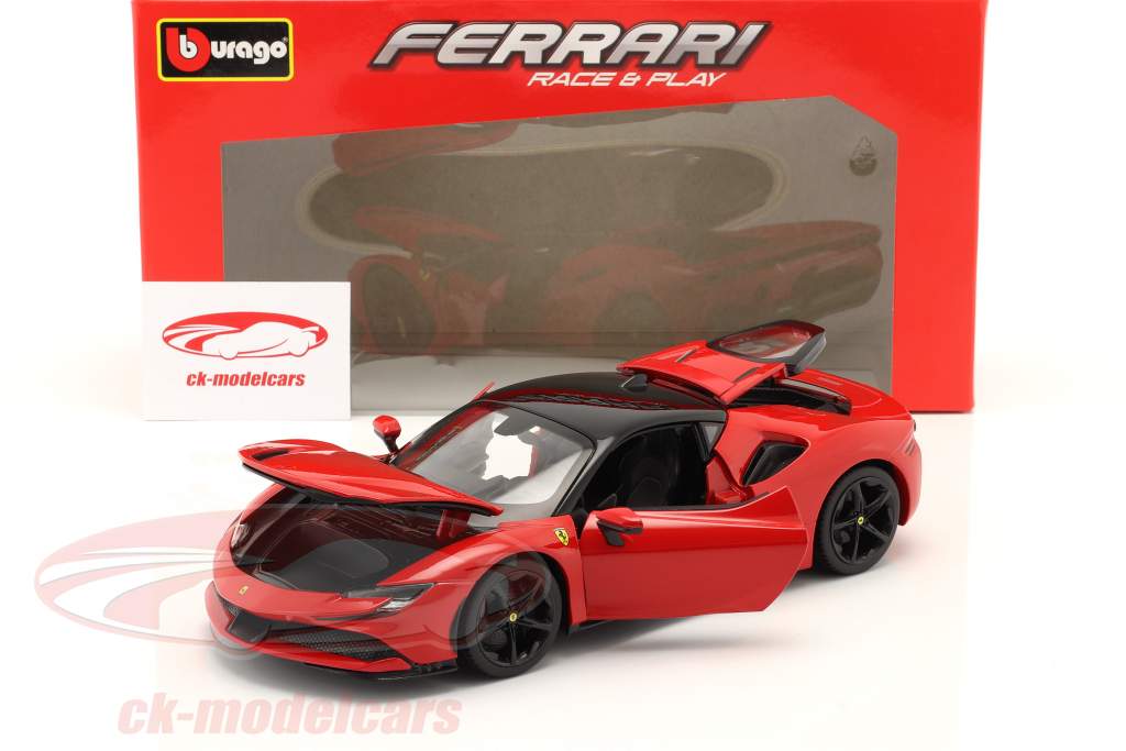 Ferrari SF90 ストラダーレ Hybrid 建設年 2019 赤 1:18 Bburago