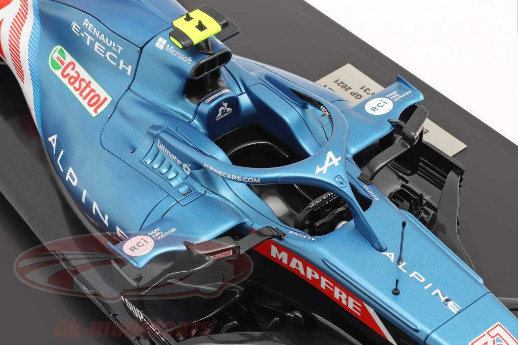 Esteban Ocon Alpine A521 #31 gagnant Hongrie GP formule 1 2021 1:8 HC Models