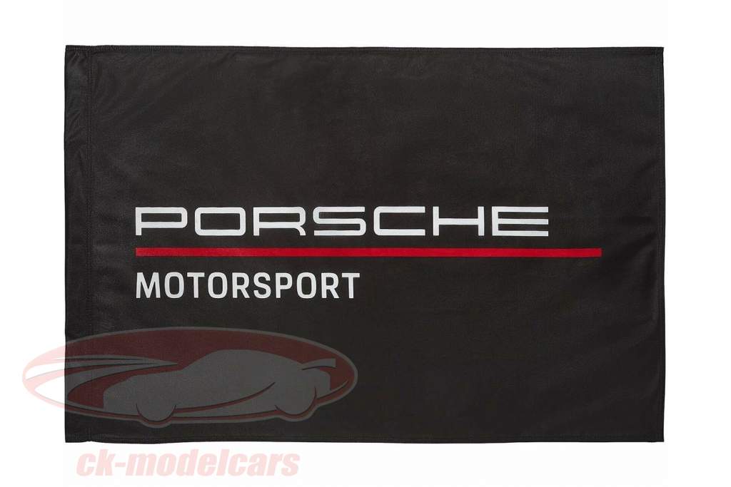 Porsche Motorsport 国旗 ブラック 90 x 60 cm