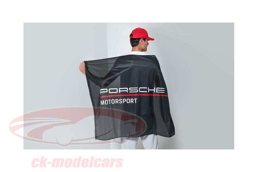 Porsche Motorsport Flagge schwarz 90 x 60 cm
