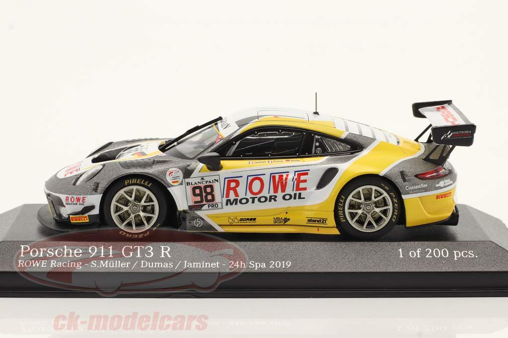 Porsche 911 GT3 R #98 5to 24h Spa 2019 ROWE Racing 1:43 Minichamps