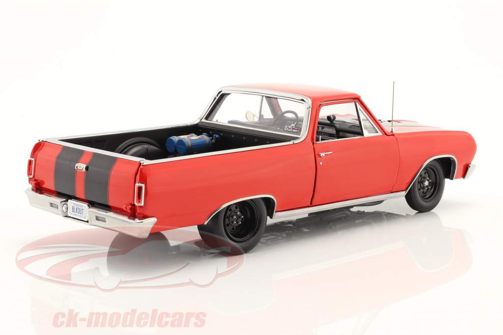 Chevrolet El Camino Drag Outlaw 1965 rojo / negro 1:18 GMP