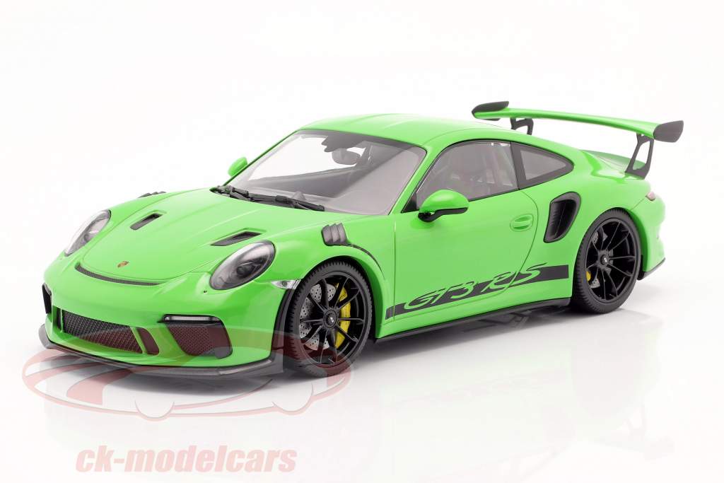 Porsche 911 (991 II) GT3 RS Année de construction 2019 lizard vert / le noir jantes 1:18 Minichamps