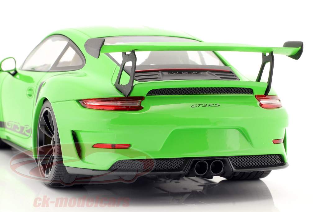 Porsche 911 (991 II) GT3 RS Année de construction 2019 lizard vert / le noir jantes 1:18 Minichamps