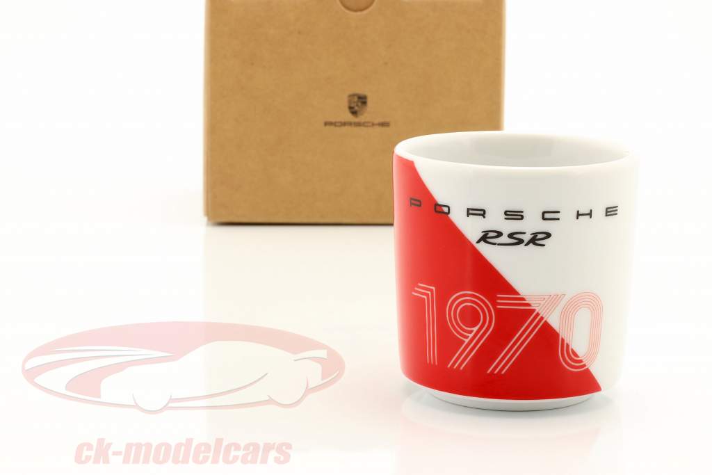 Porsche Tasse de collection Espresso Nr. 1 RSR 1970 rouge / blanche